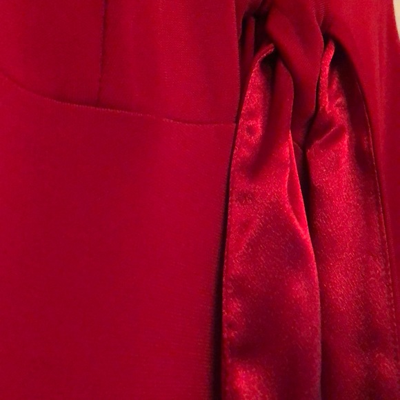 ❤️Deep red long swingy & stretchy dress💃🏻 comfortable and flattering dress - Picture 10 of 11